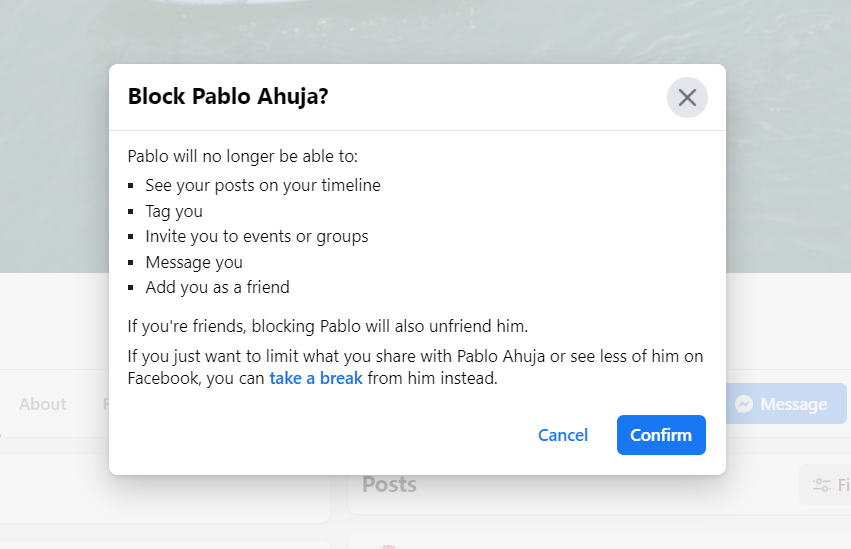 facebook block