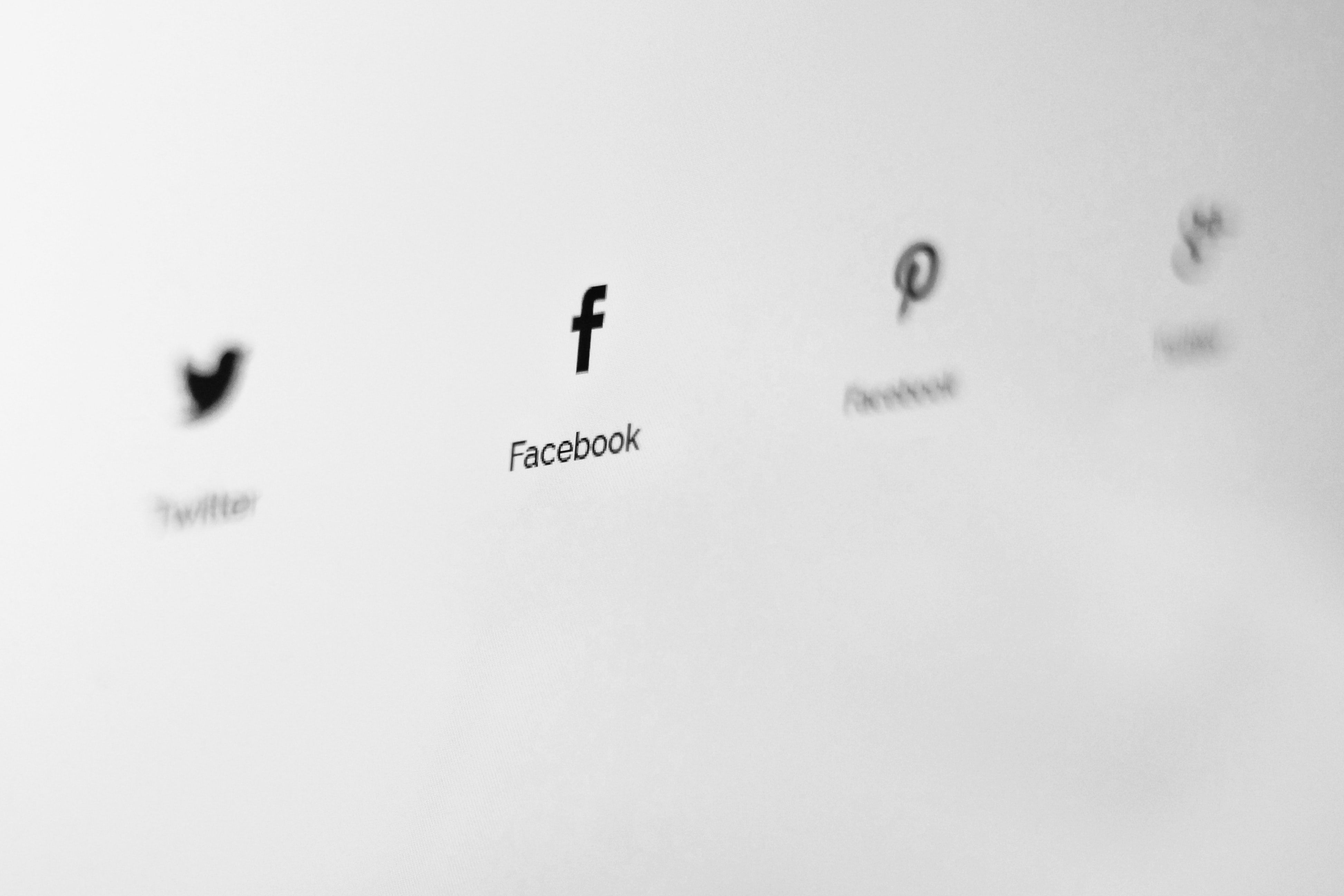 facebook icon next to other social platforms