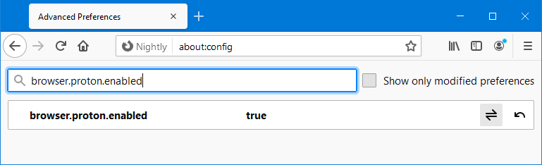 firefox about config