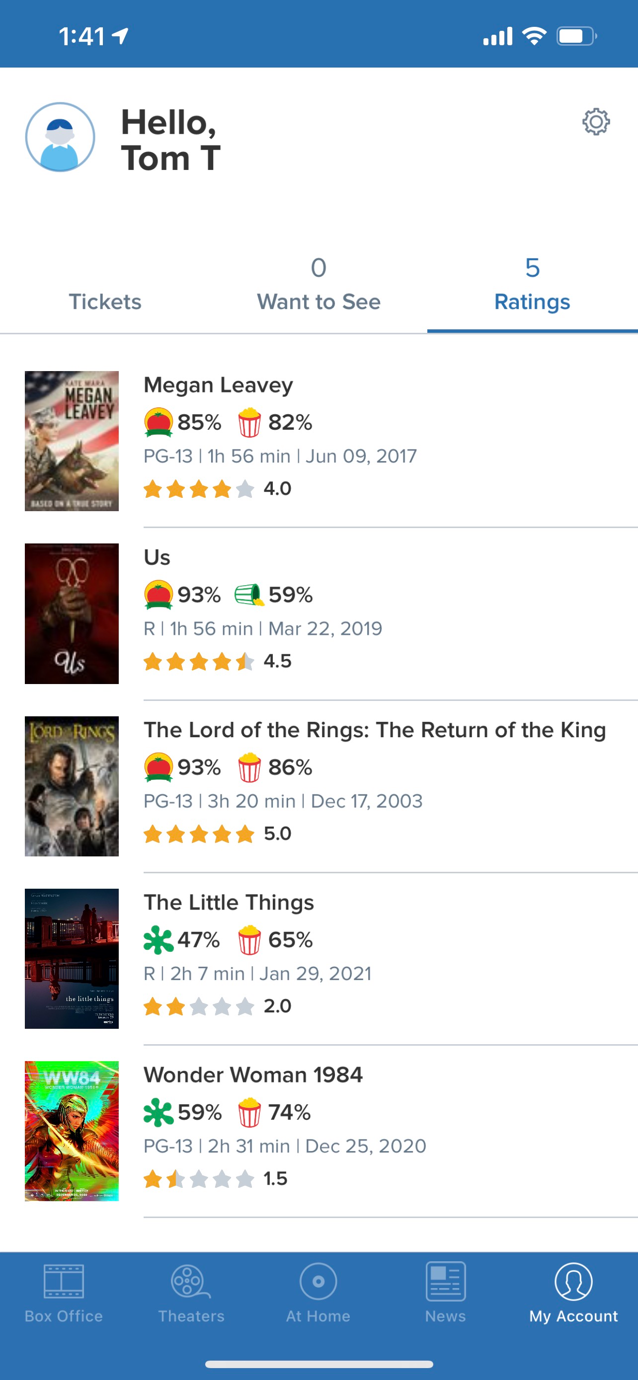 Movies list in Flixter app