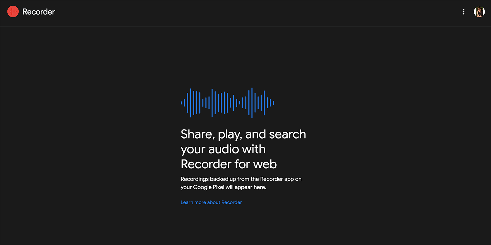 Access Pixel voice recordings on the web