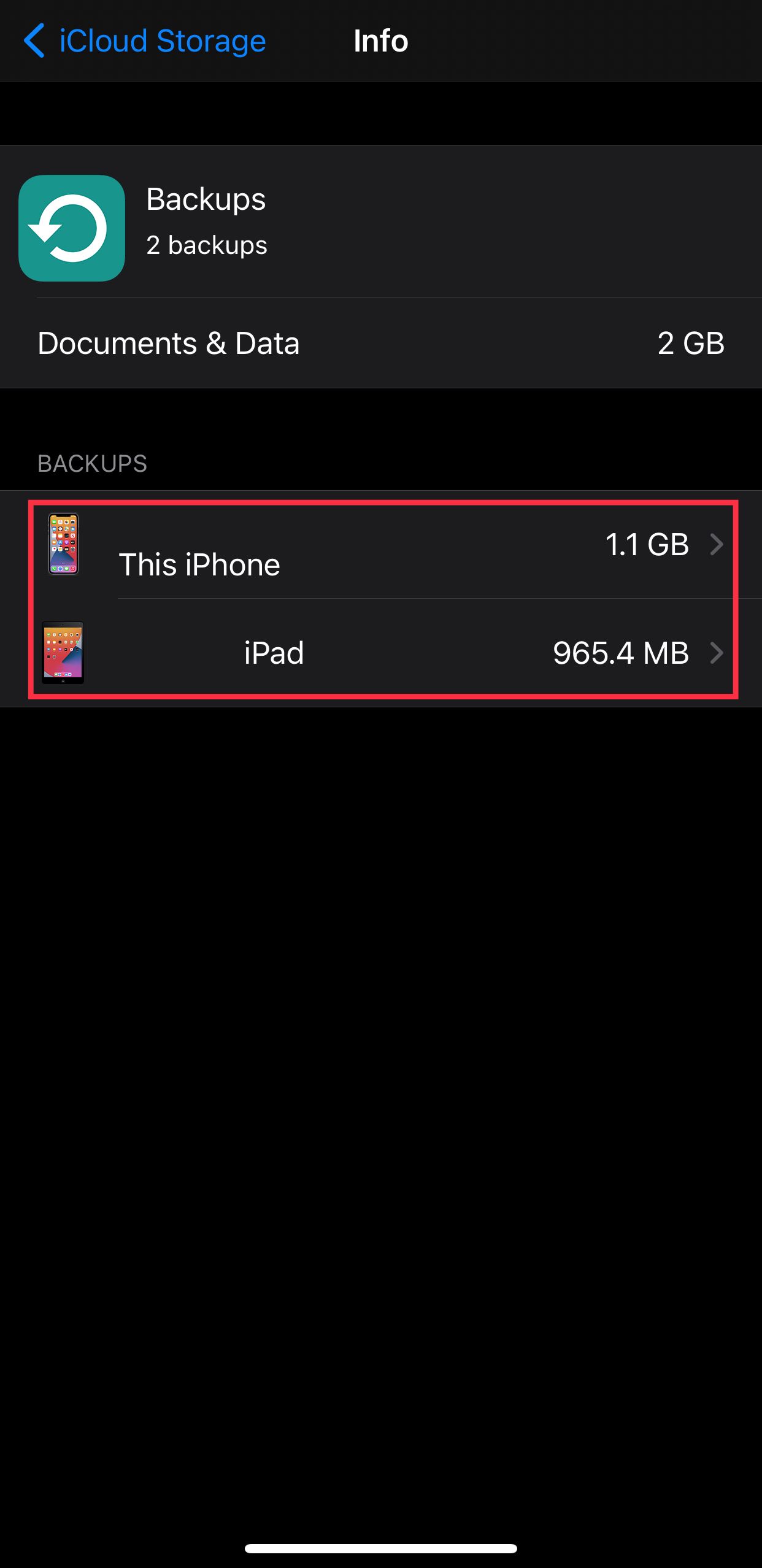 iOS دقیقاً به شما نشان می دهد که اندازه پشتیبان گیری iCloud شما چقدر است
