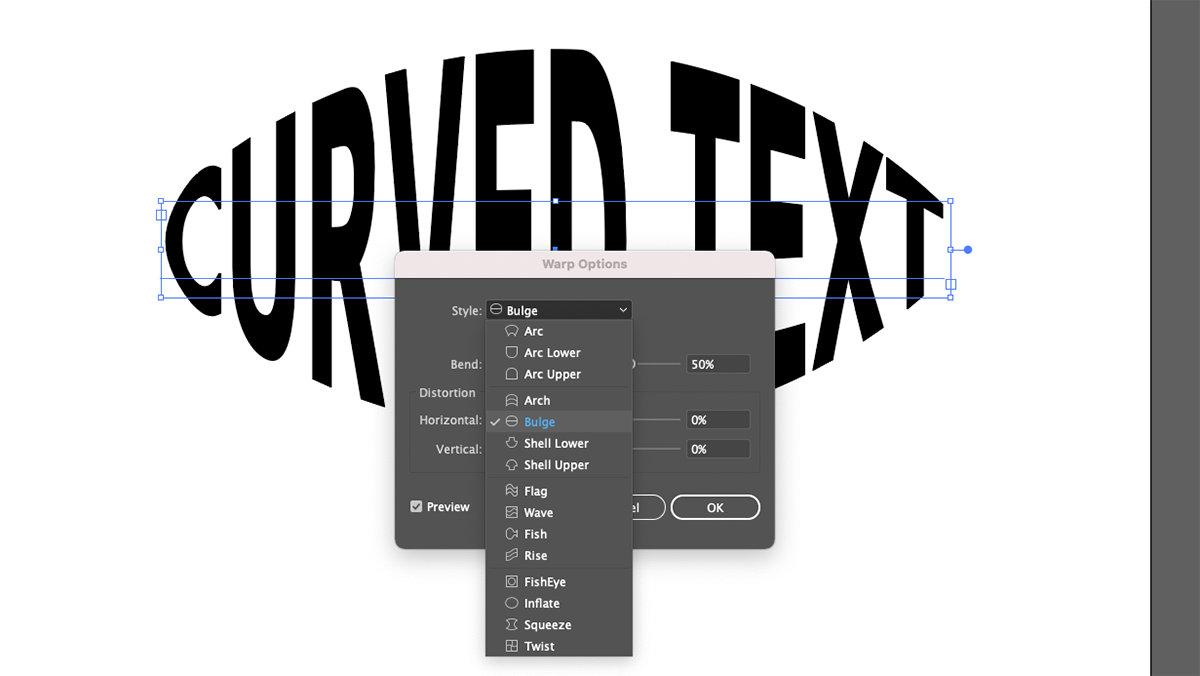 illustrator curved text