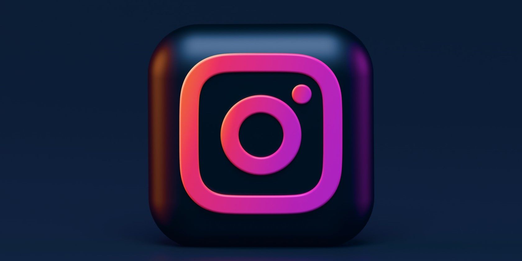 Instagram logo on a black background