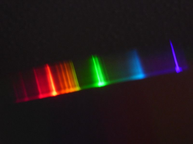 Wavelengths of light
