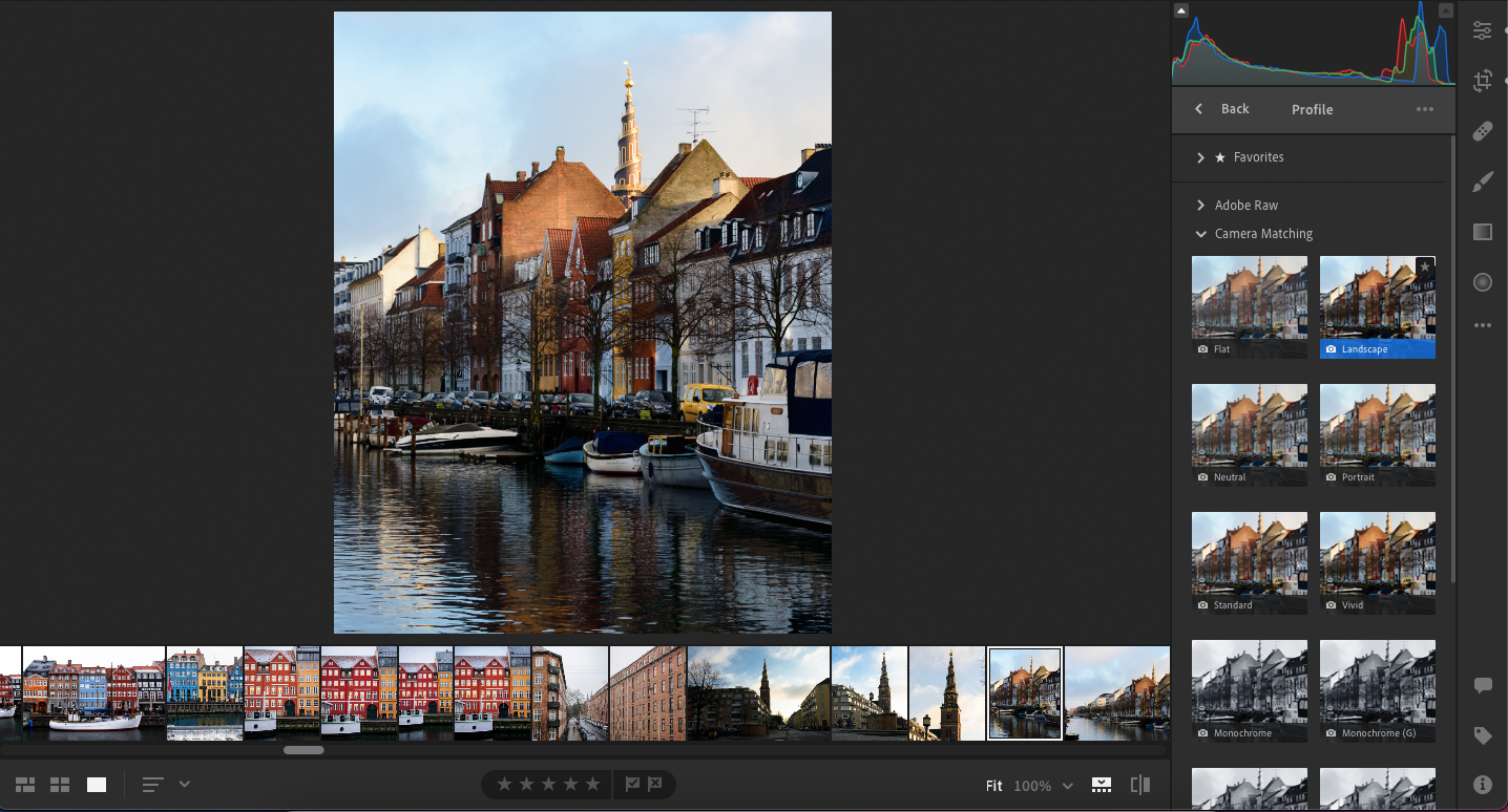 Adobe Lightroom Camera Profiles