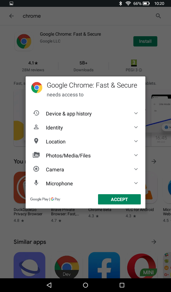 Install Google Chrome on Amazon Fire tablet