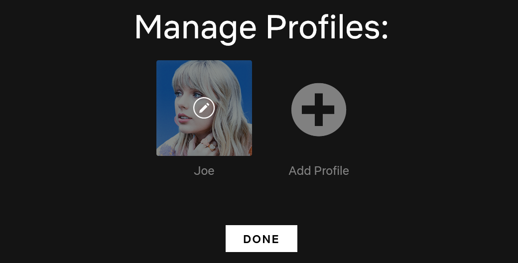 netflix manage profiles