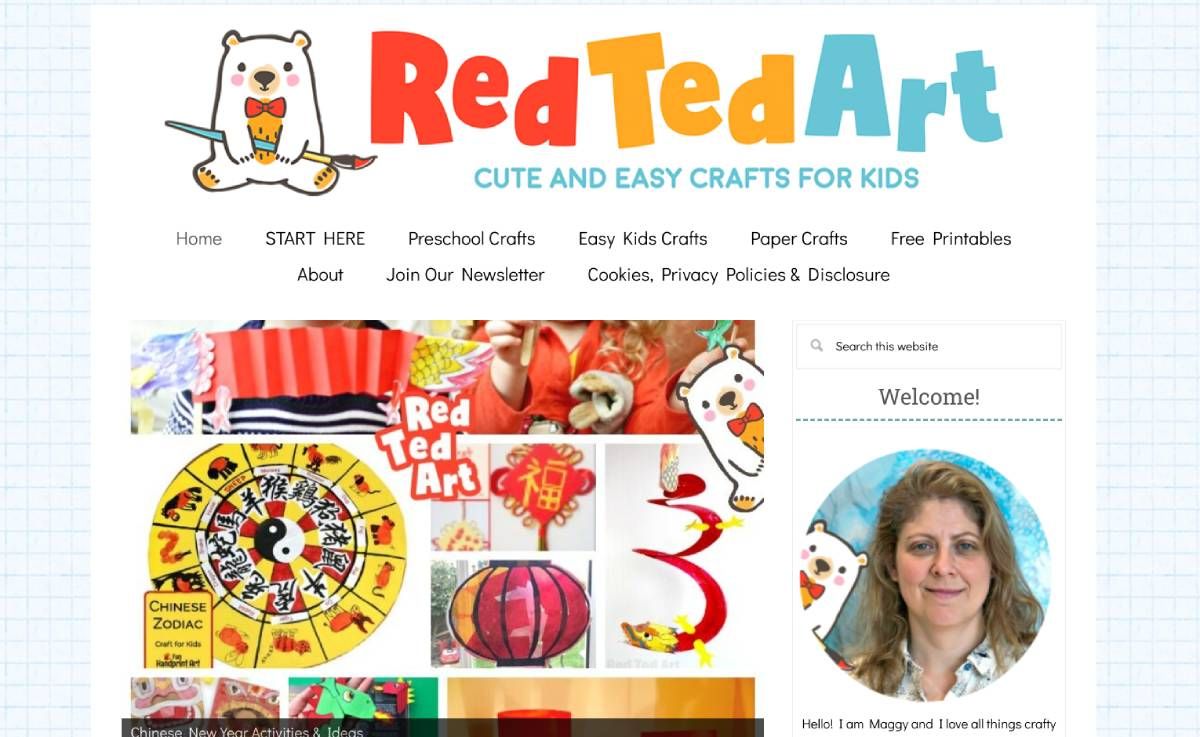 Give your kids arts and crafts activities to do indoors at Red Ted Art