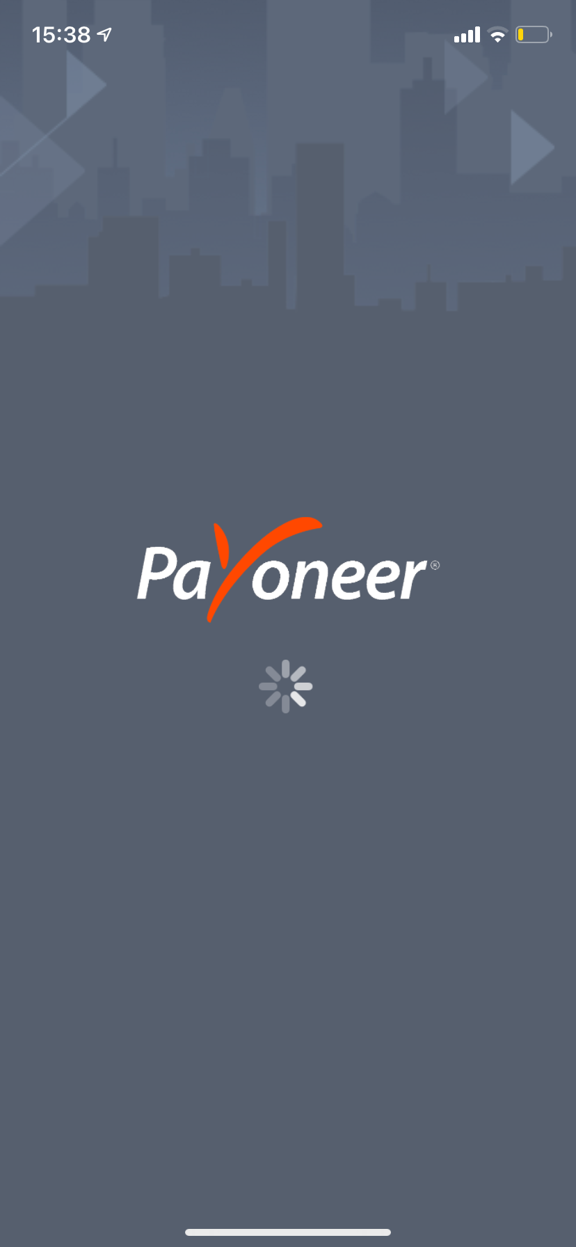 Payoneer app on iPhone