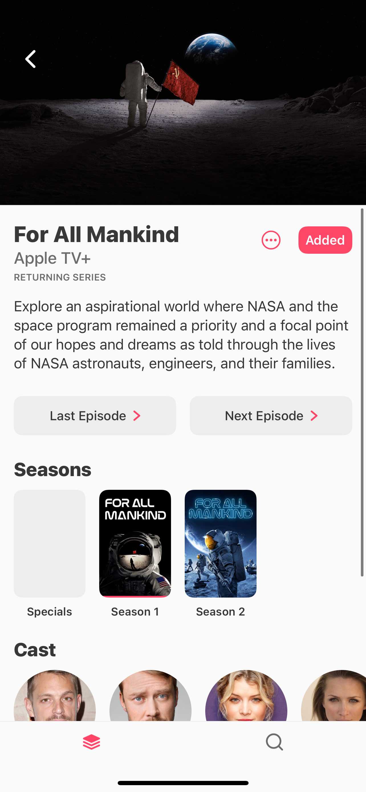 Episode details in TV Forecast app