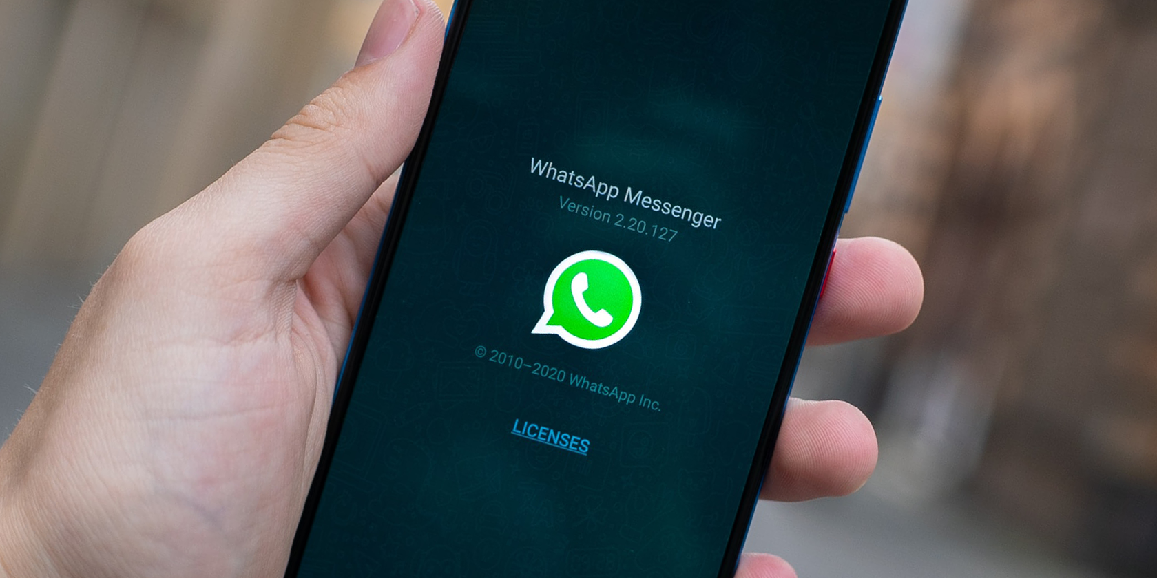 WhatsApp Messenger opening on mobile