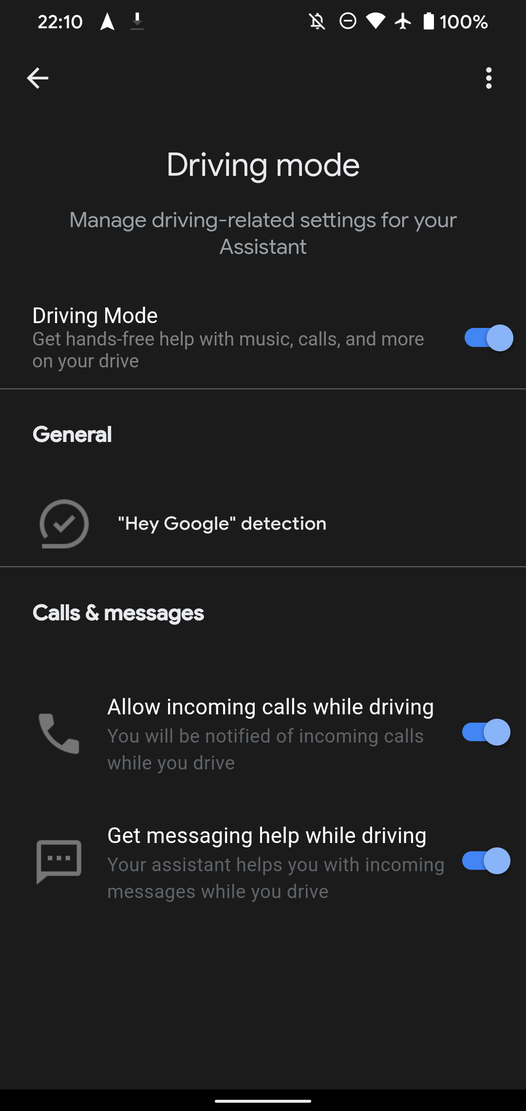 Google Maps Google Assistant Options