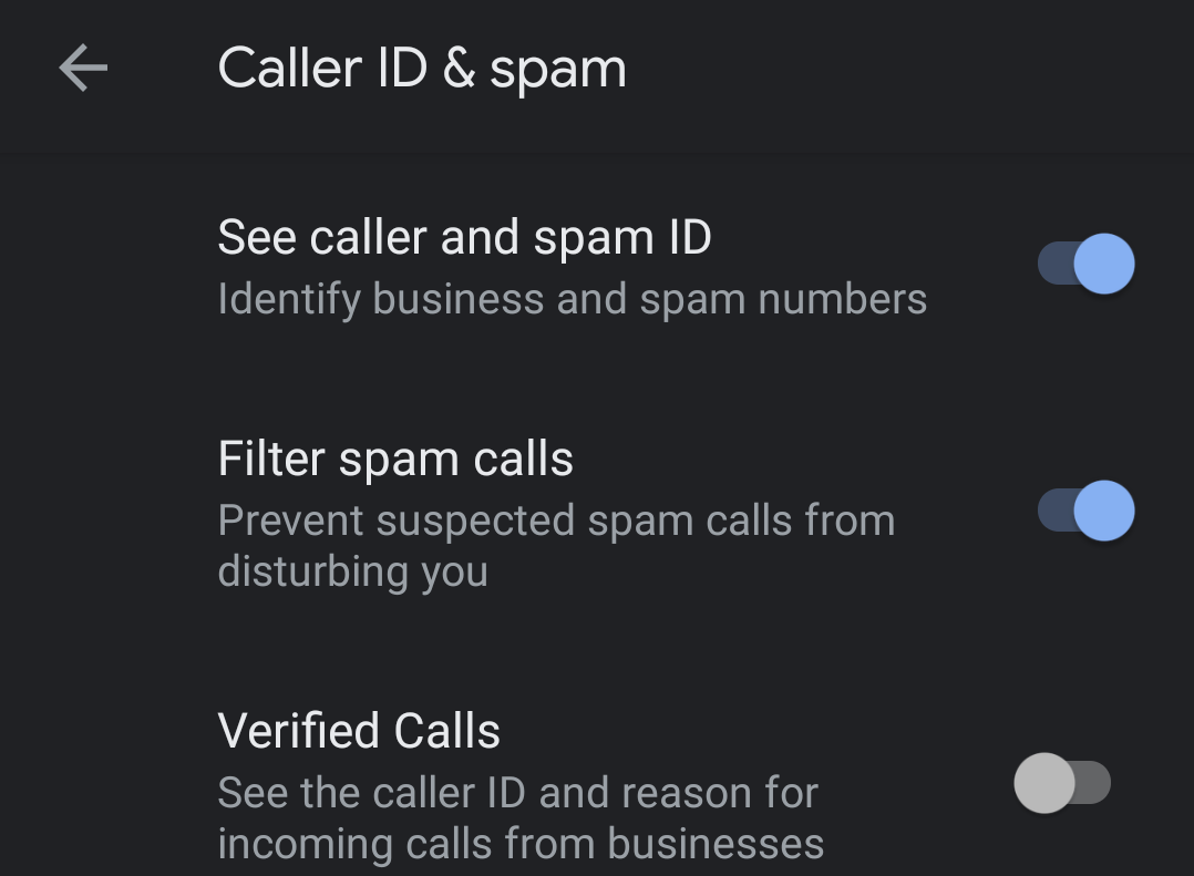 Android Caller ID Phone Options