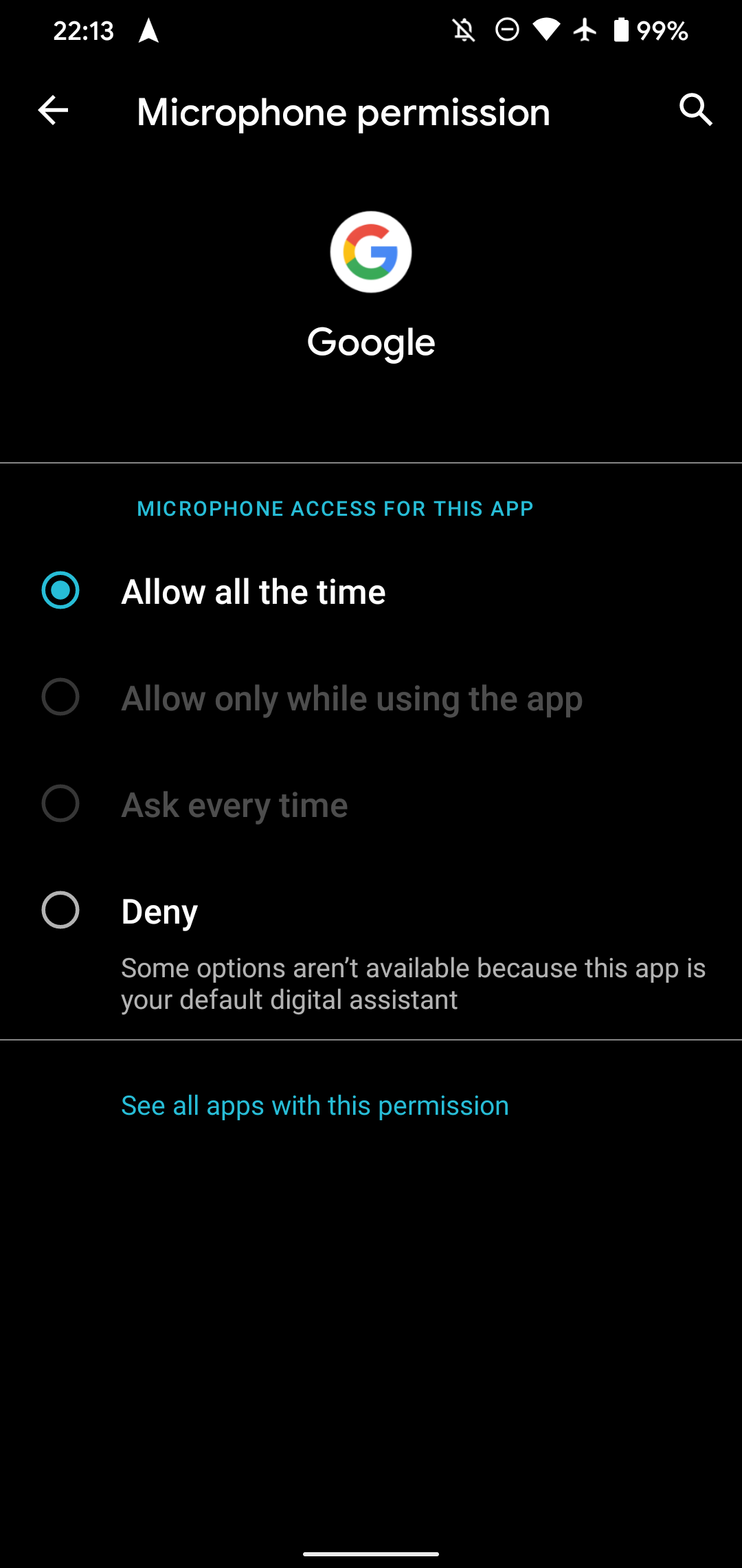 Android Deny Microphone Permission