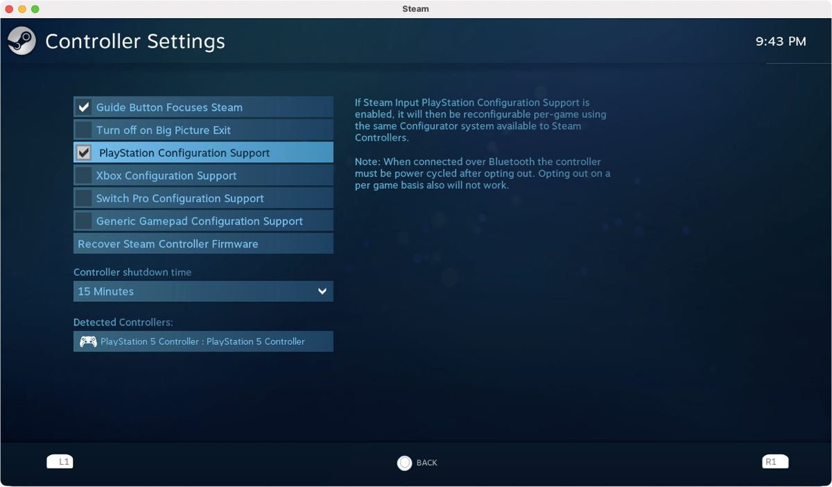 Enable PlayStation Configuration Support in Steam