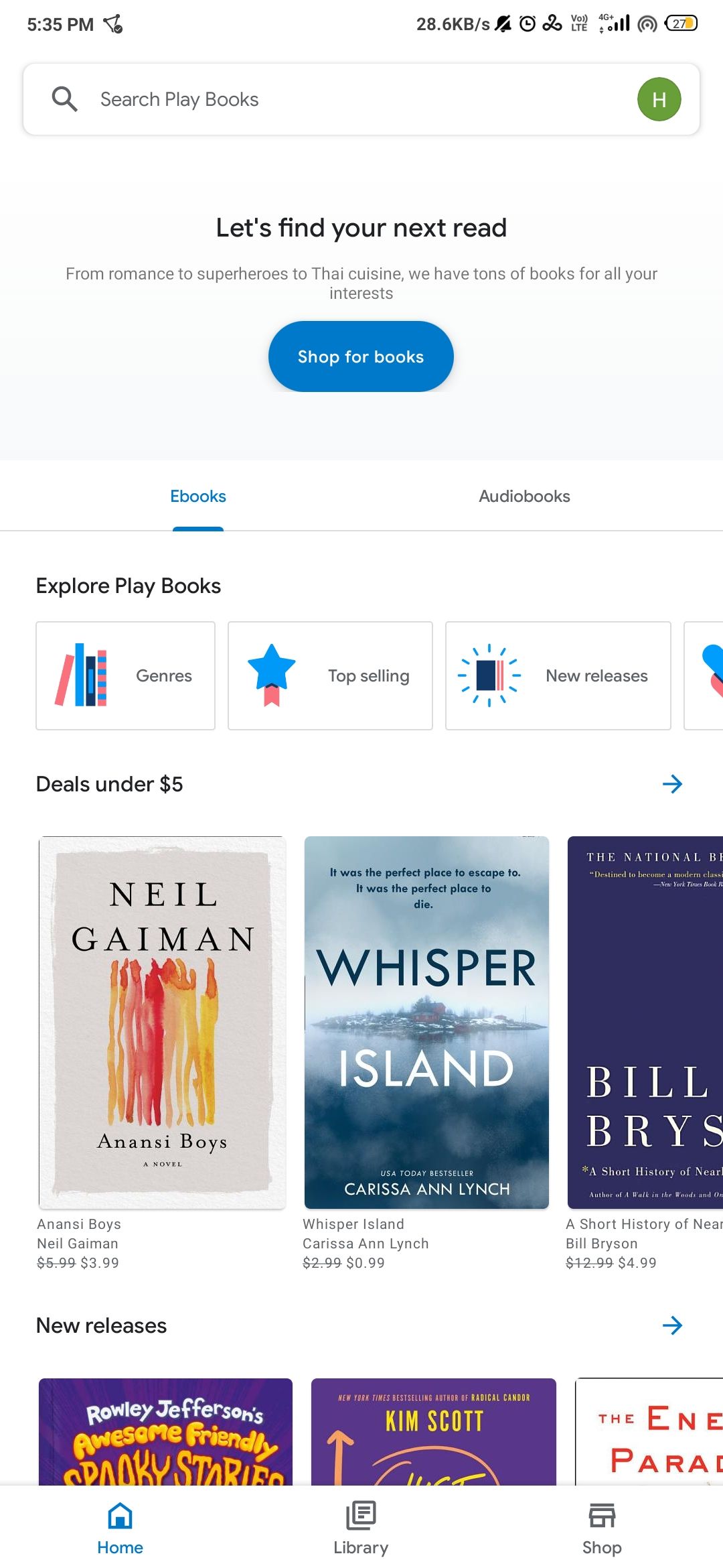 Google Play Books e-books