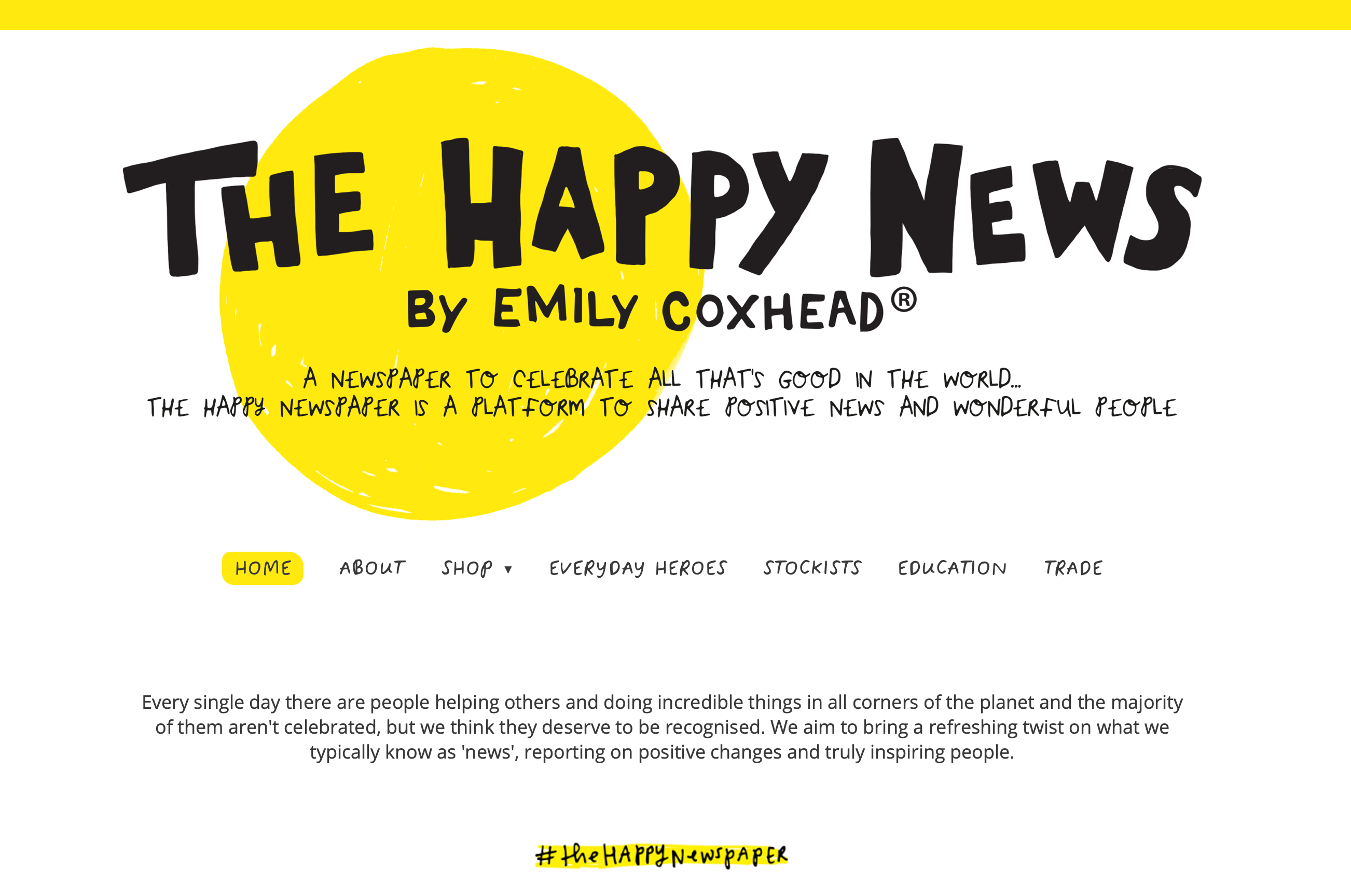 The Happy News homepage