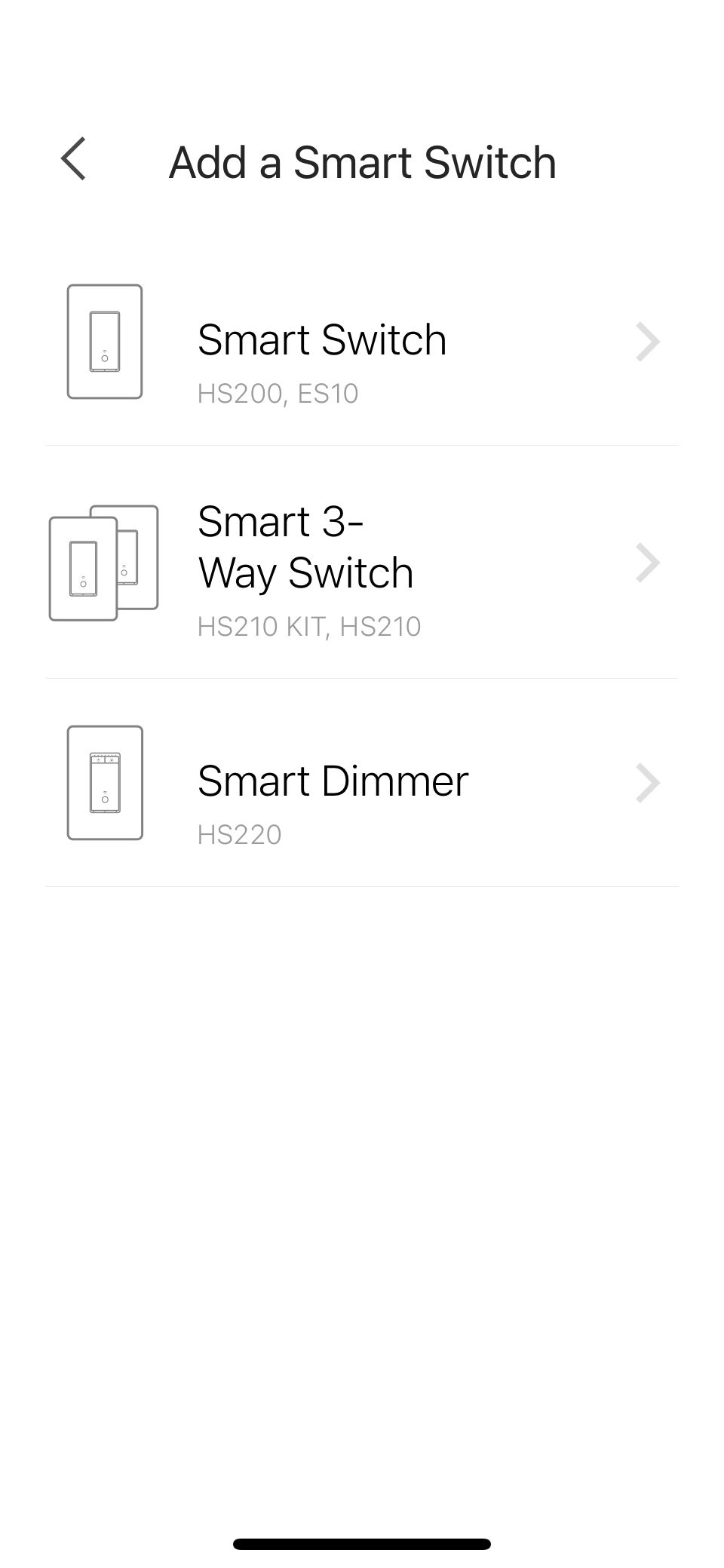 Kasa Smart Add Switch Screen