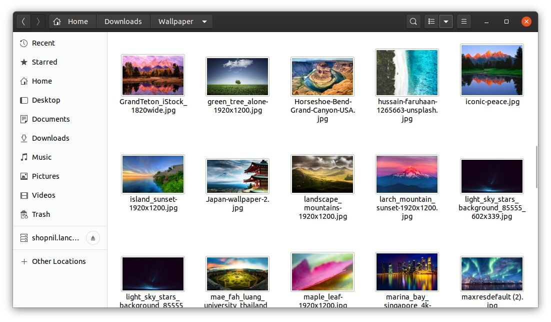 GNOME Files image preview