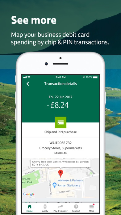 Screenshot of the Lloyds app transaction page