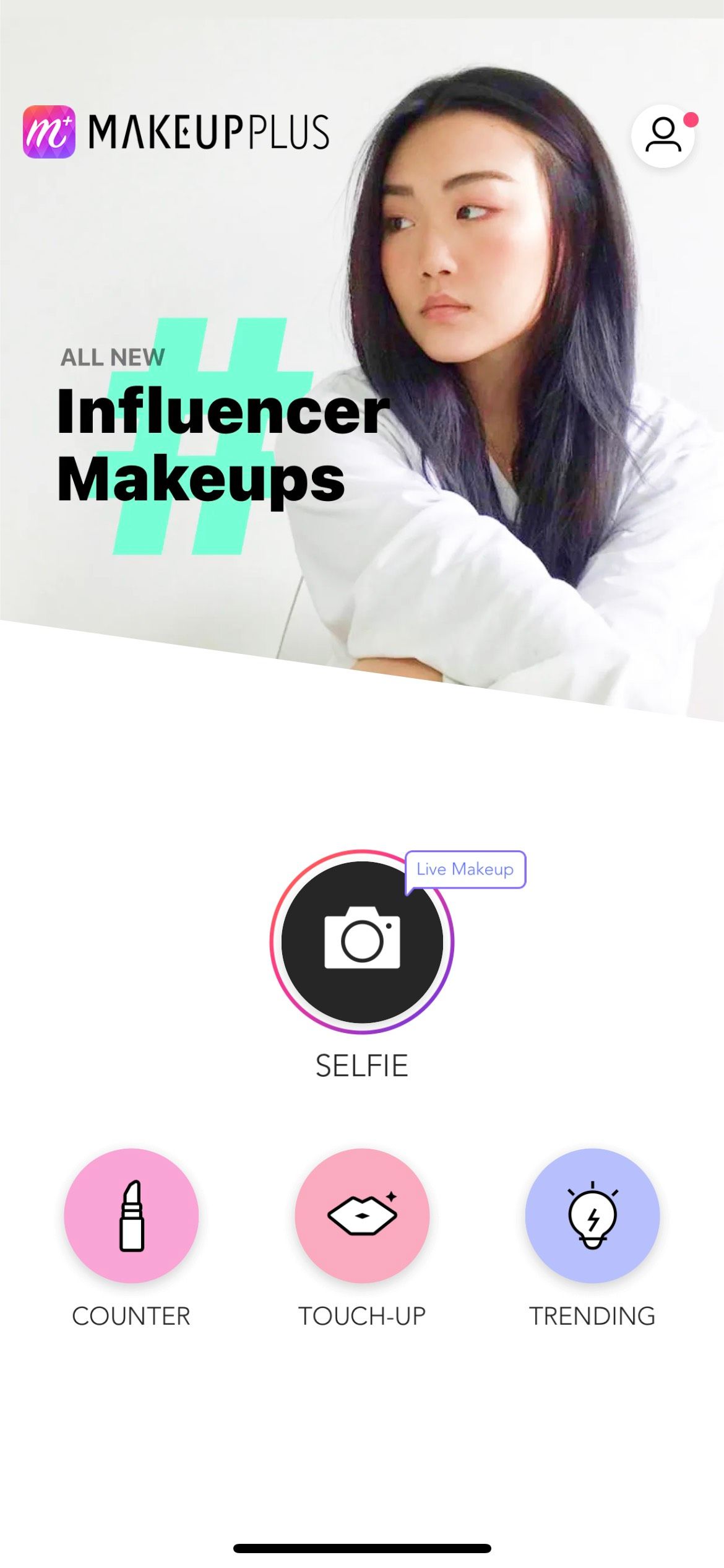 MakeupPlus Home Screenshot.