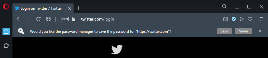 Opera Save Password Message