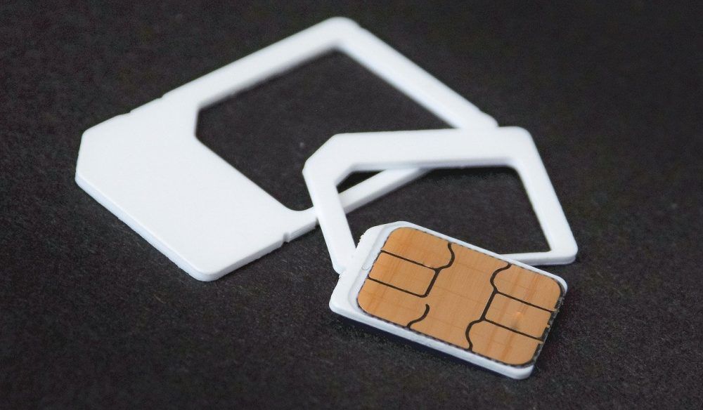 An example of what a SIM card looks like.