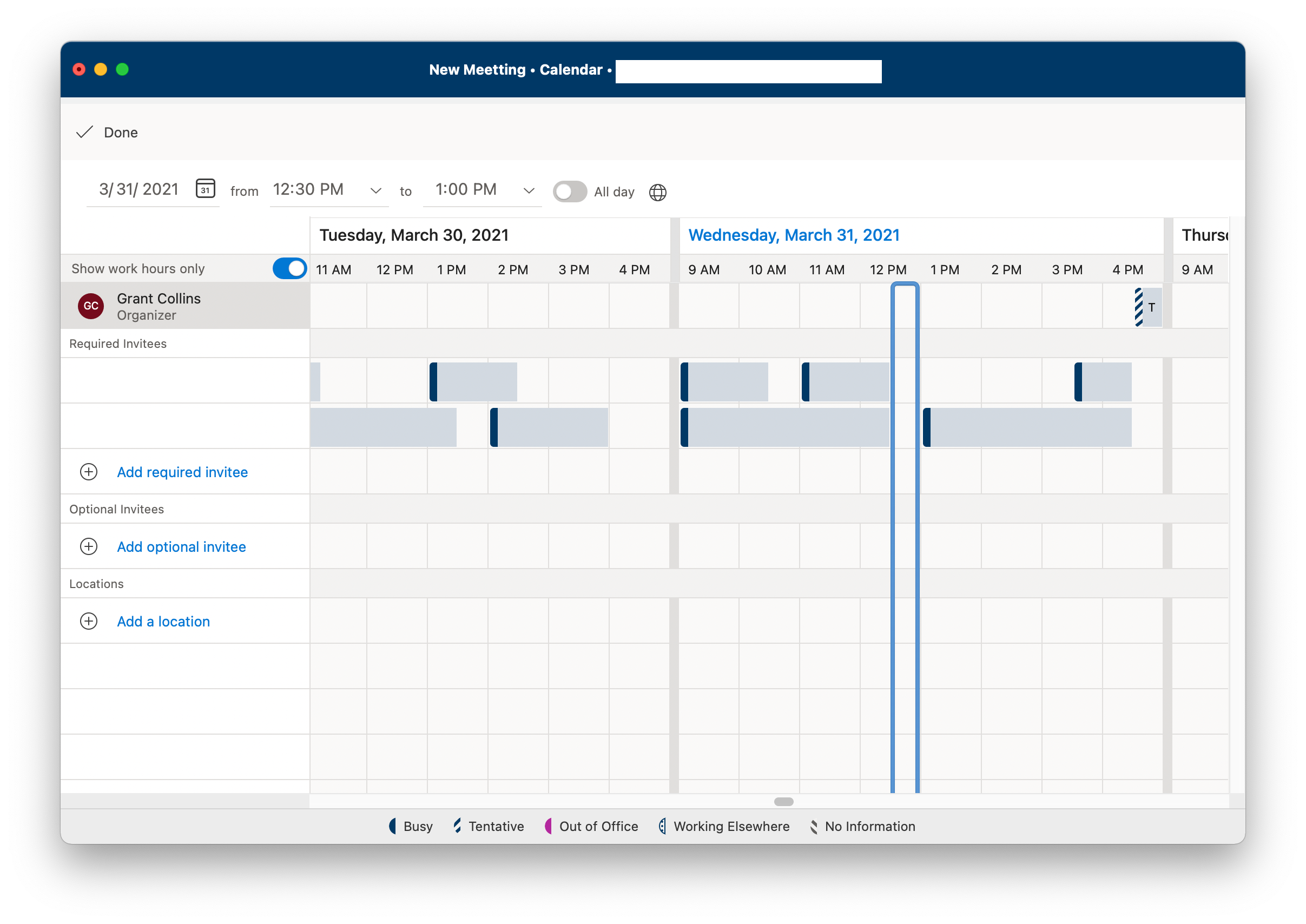 Scheduling assistant - Come pianificare una riunione in Microsoft Outlook