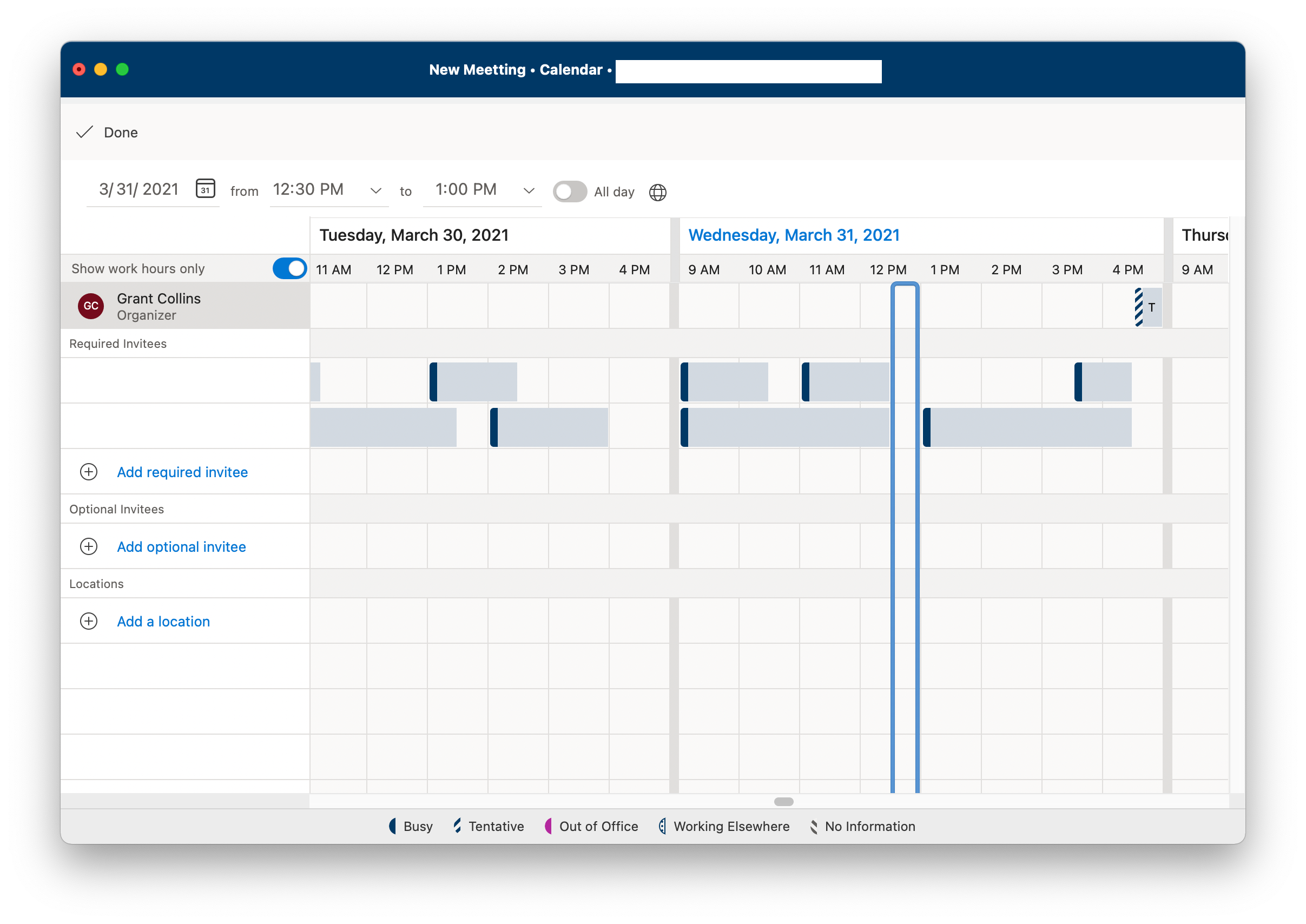 So planen Sie eine Besprechung in Microsoft Outlook - Scheduling assistant