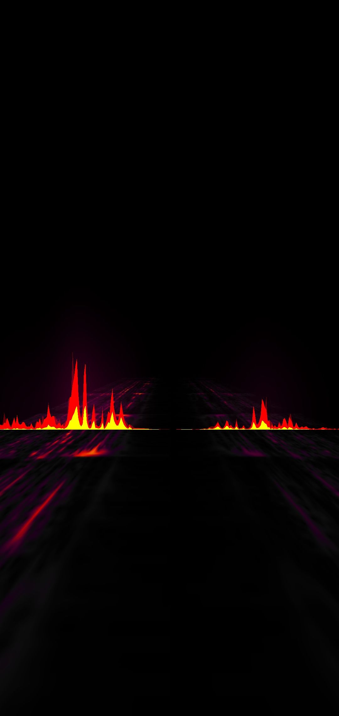 Spectrolizer's line visualizer looks like fire with a warm color scheme