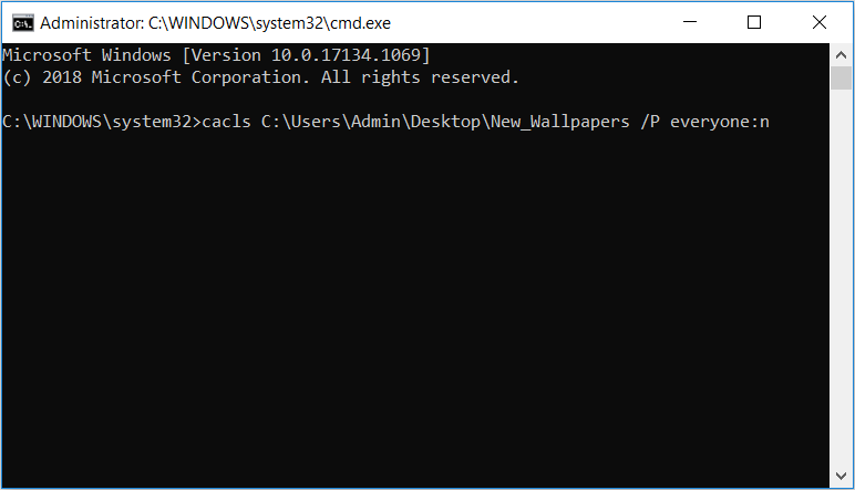 Securing Files Using the Command Prompt