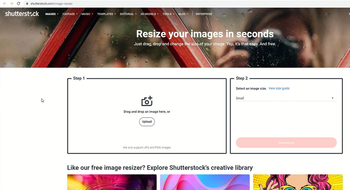 Shutterstock Image Resizer