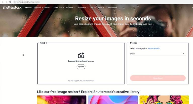Pengubah Gambar Shutterstock