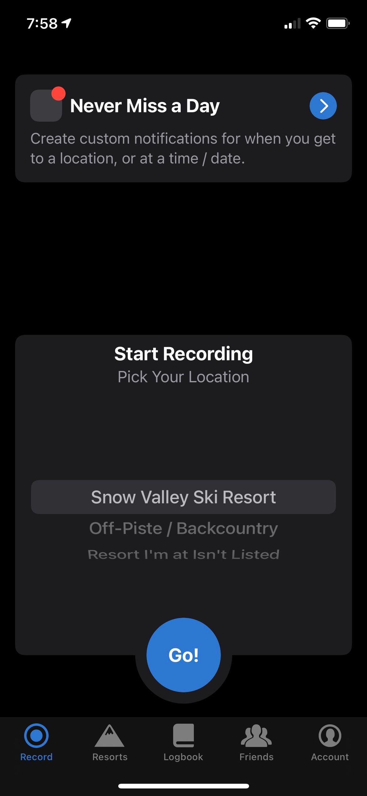 Slopes Snow Valley Screenshot.