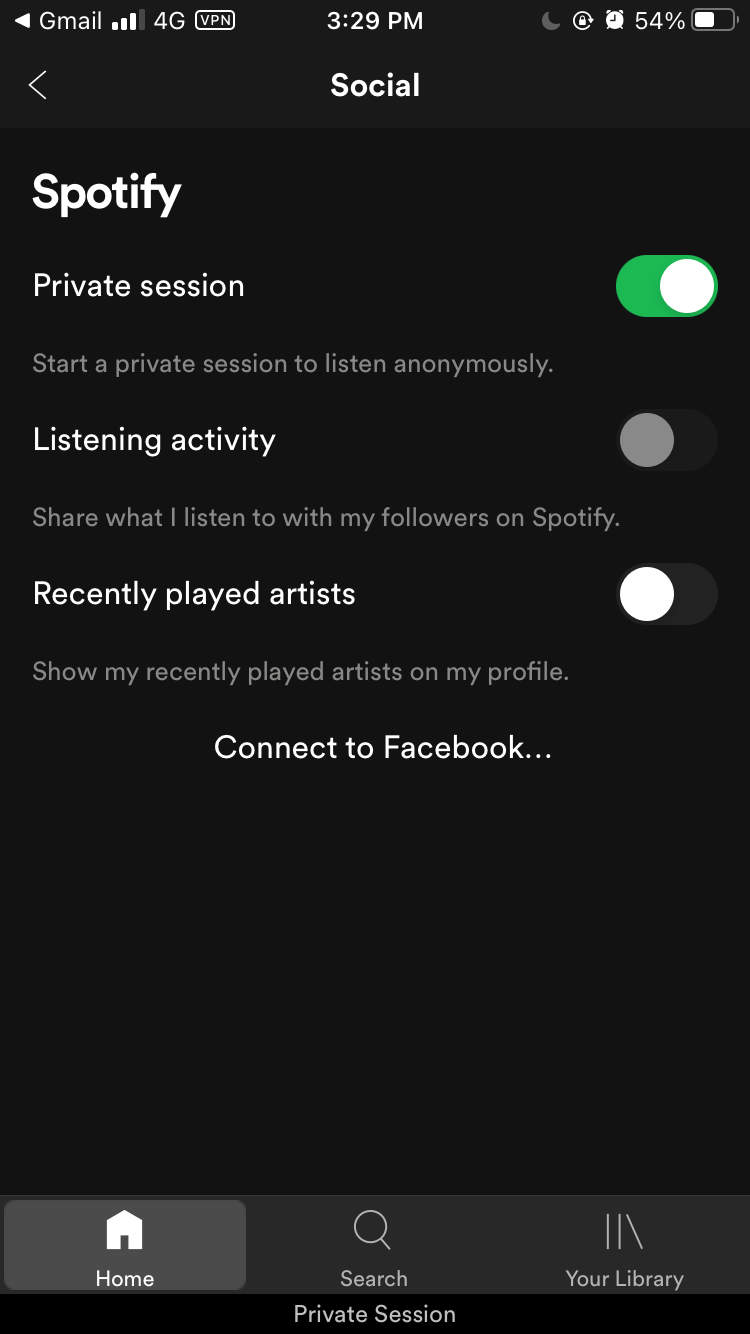 Spotify App - Private Session