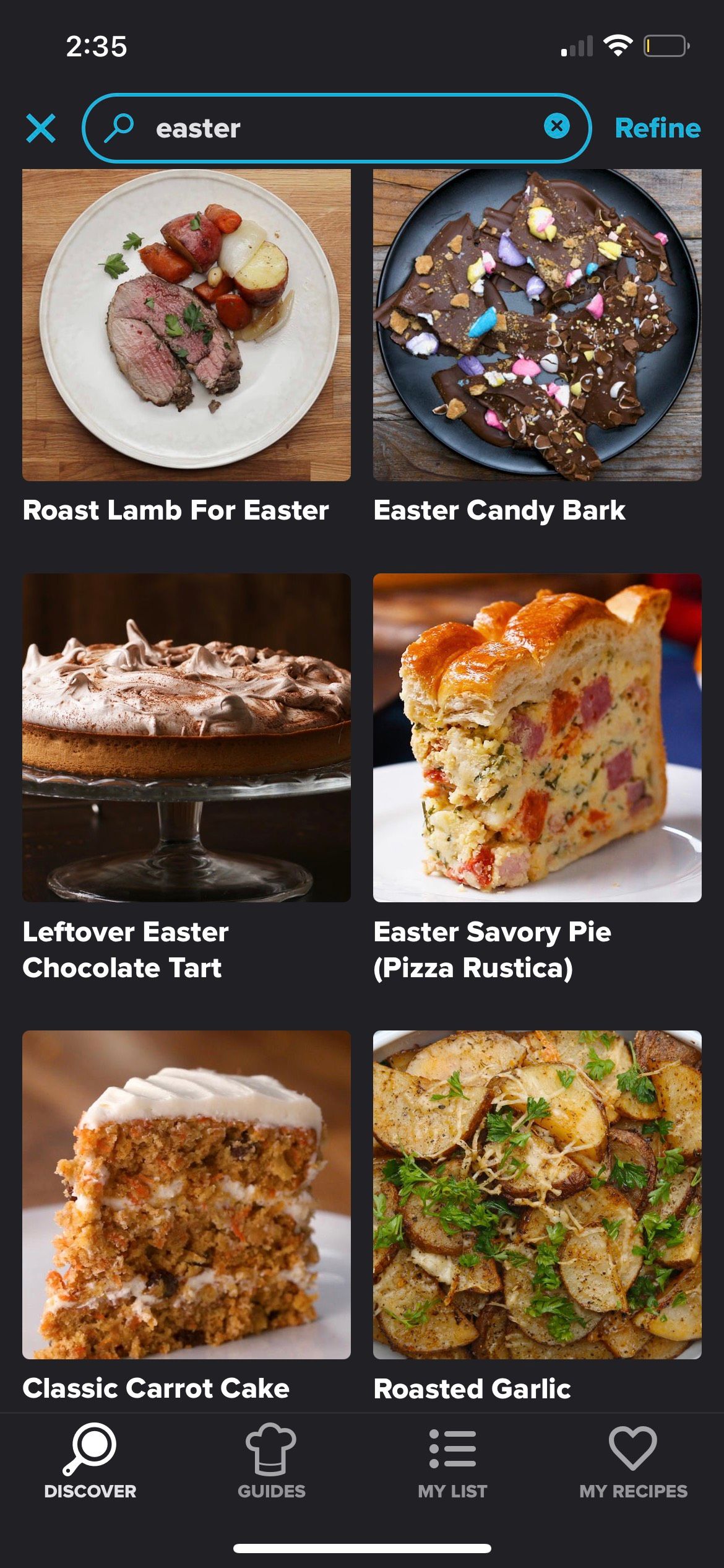 Tasty Easter Results Screenshot.