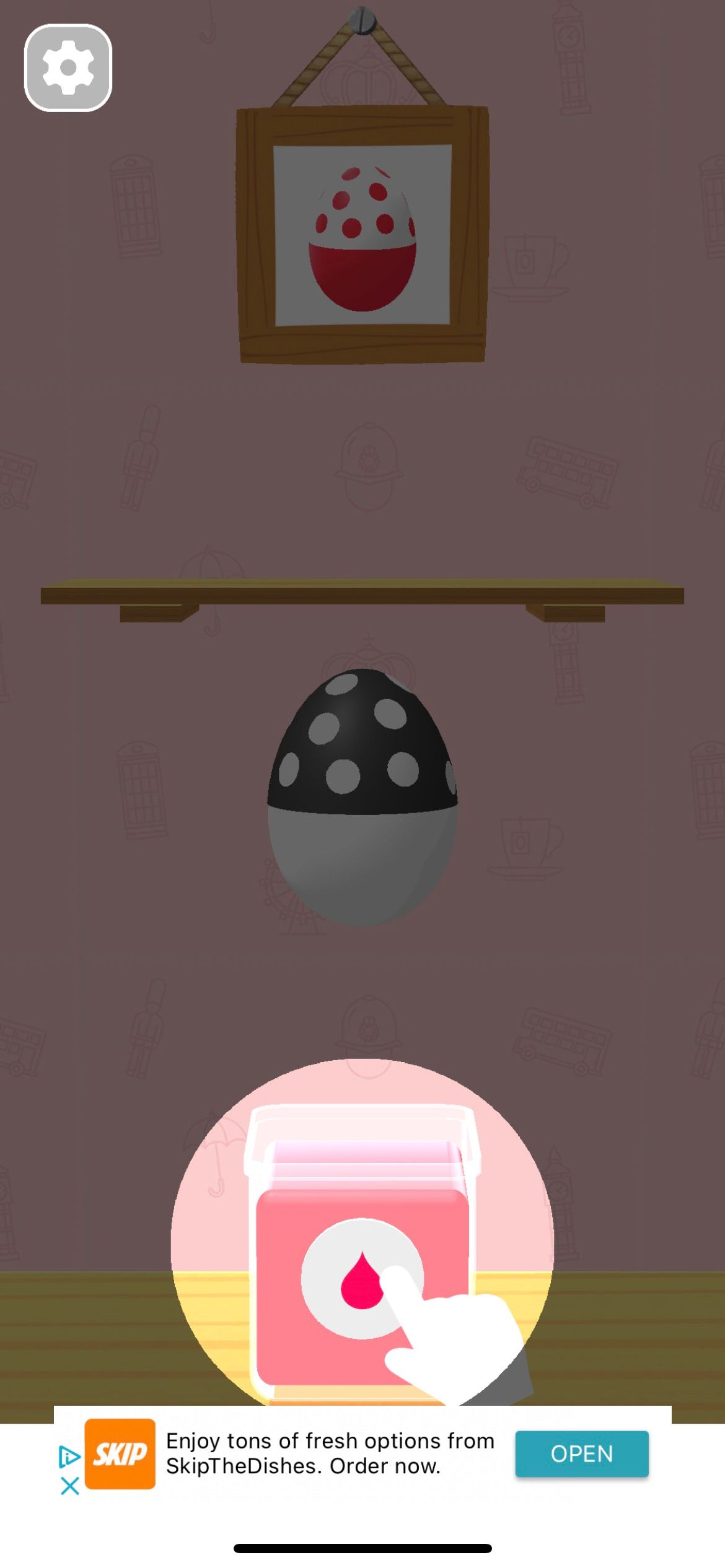 Virtual Egg Dip Screenshot App.