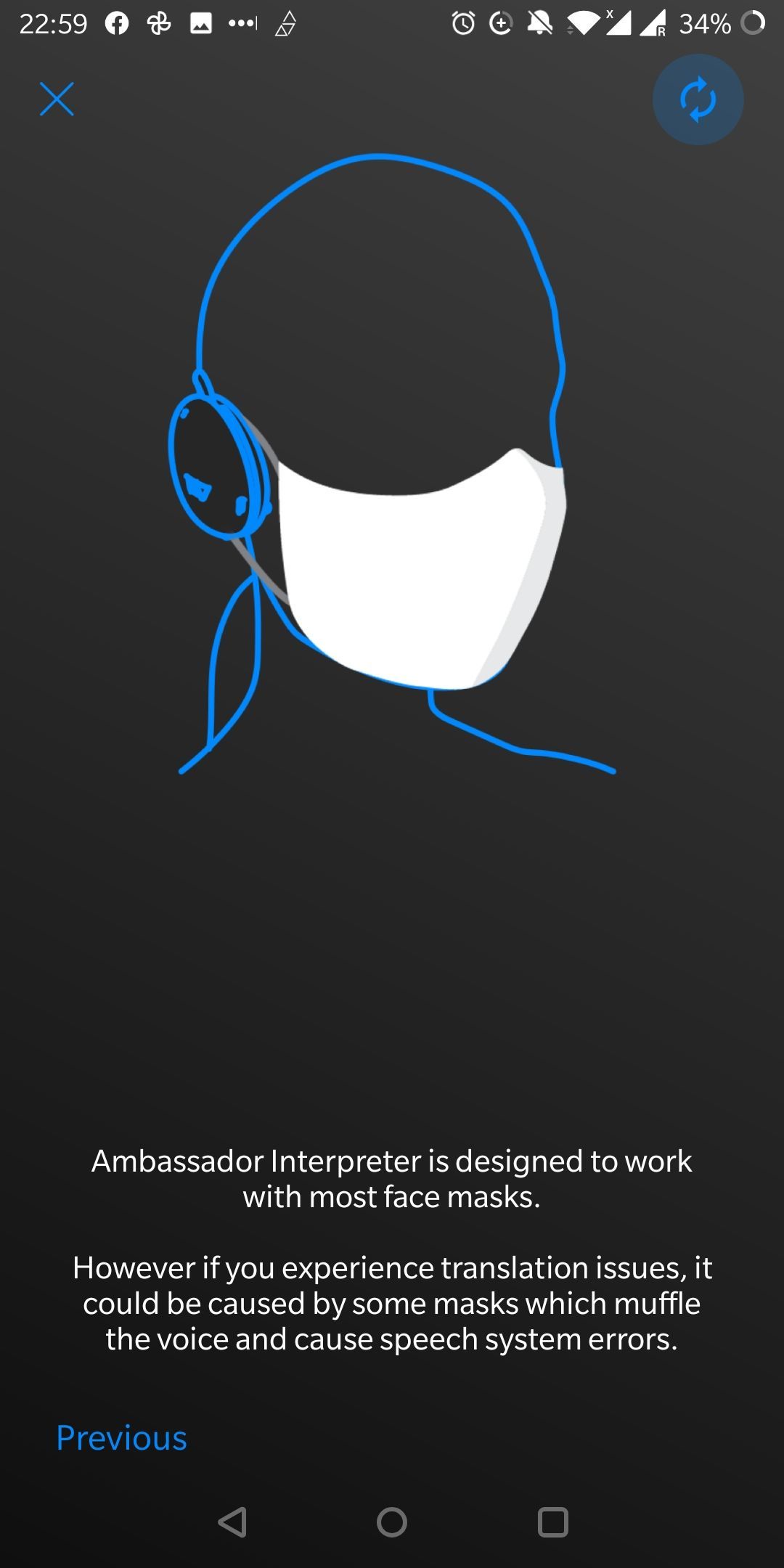 Waverly Labs Ambassador Interpreter works with masks