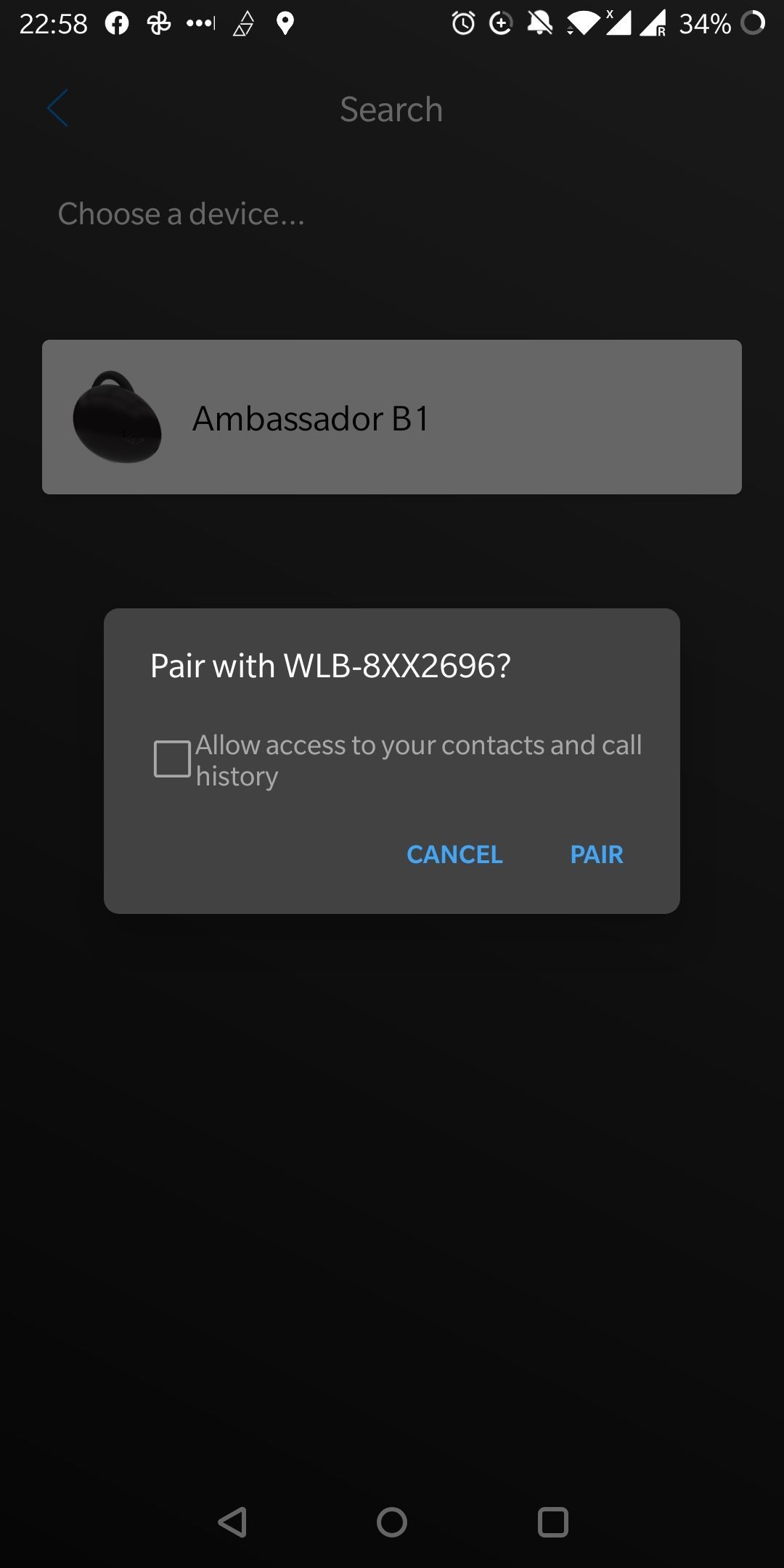 Pairing Waverly Labs Ambassador Interpreter with Android phone