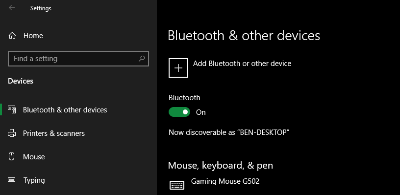 Windows 10 Bluetooth Enabled Settings - Come collegare il telefono a un computer tramite Bluetooth