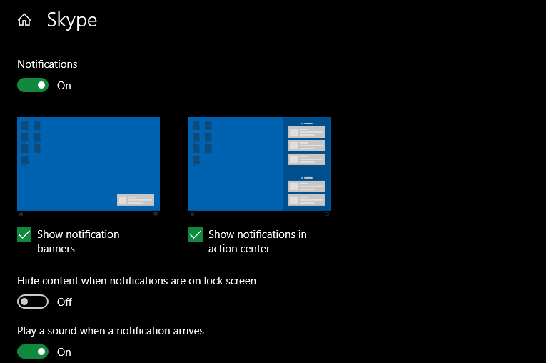 Windows 10 Change App Notification Options