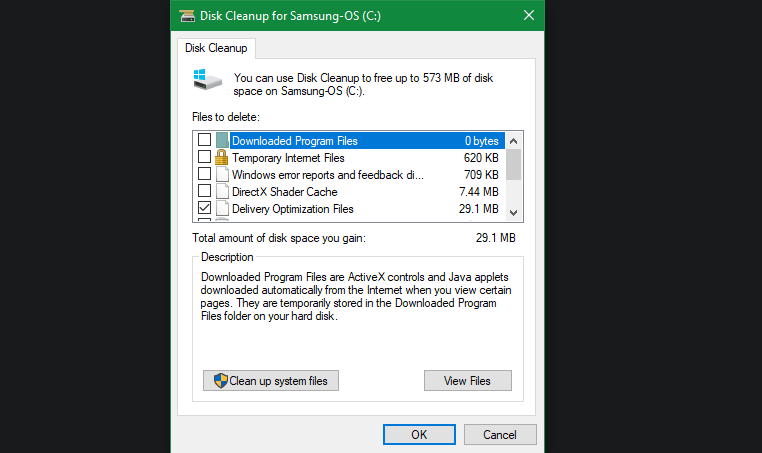 Windows 10 Disk Cleanup