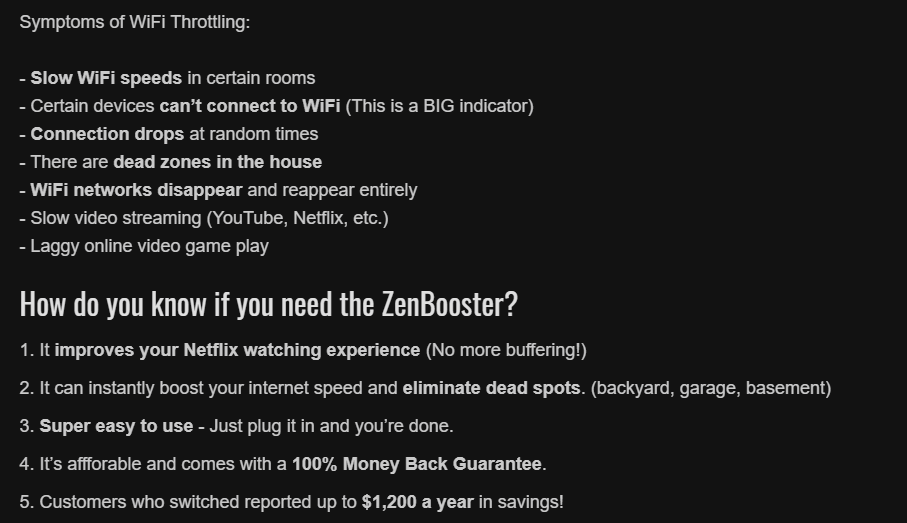 ZenBooster Reasons Clickbait