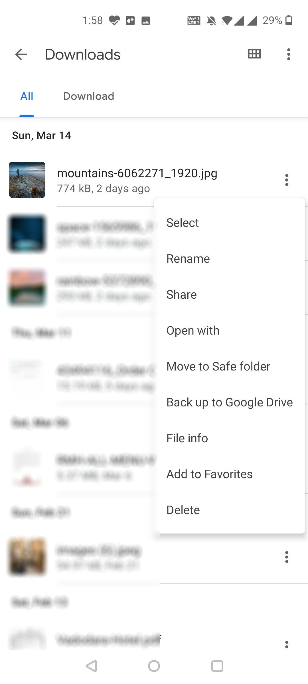 Add files to Favorites
