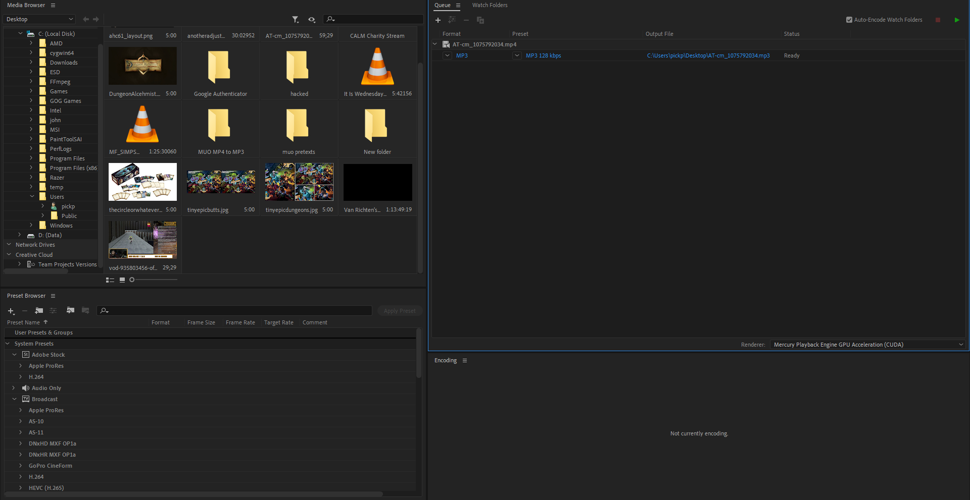Adobe Media Encoder Screenshot