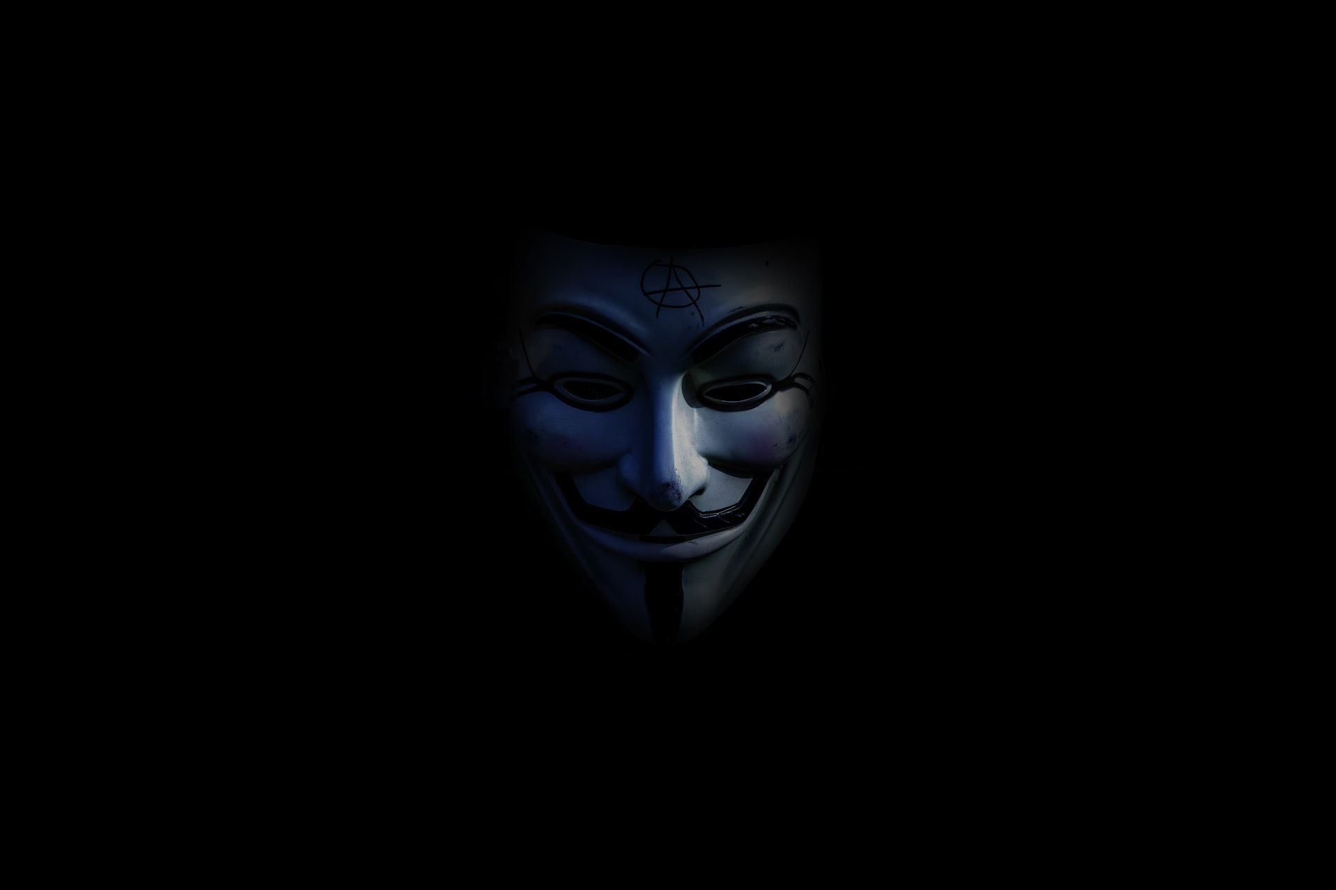 Anonymous mask in the darkness
