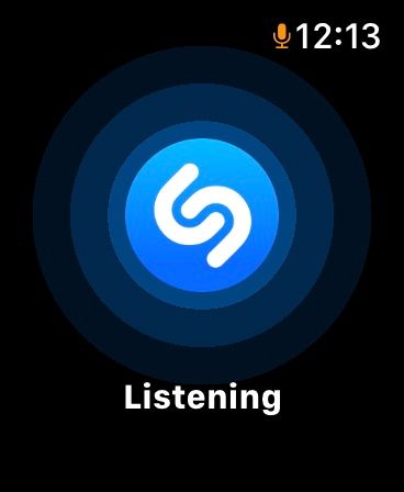 گوش دادن برنامه Shazam اپل واچ.