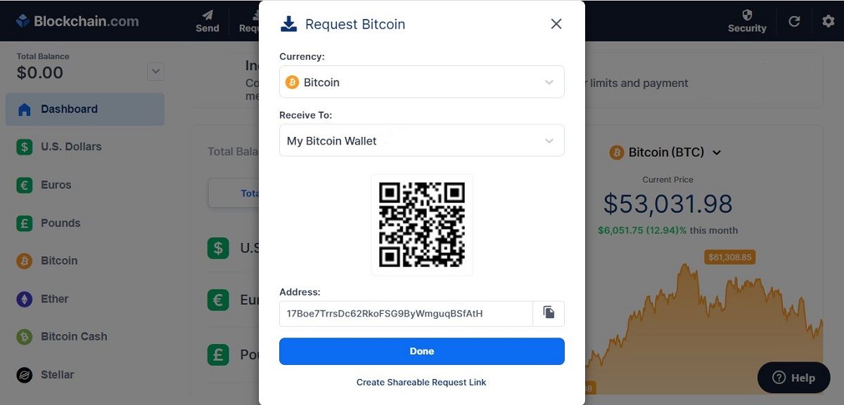 Bitcoin wallet as a sequence QR code or link