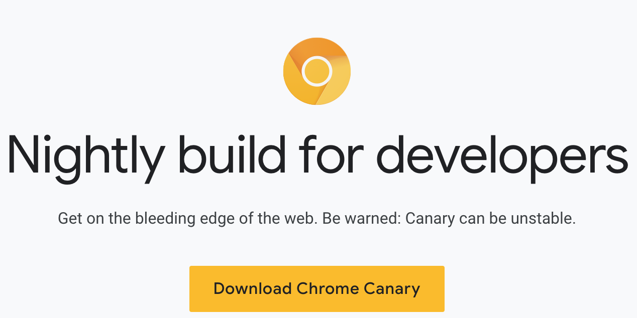 Chrome's Canary build